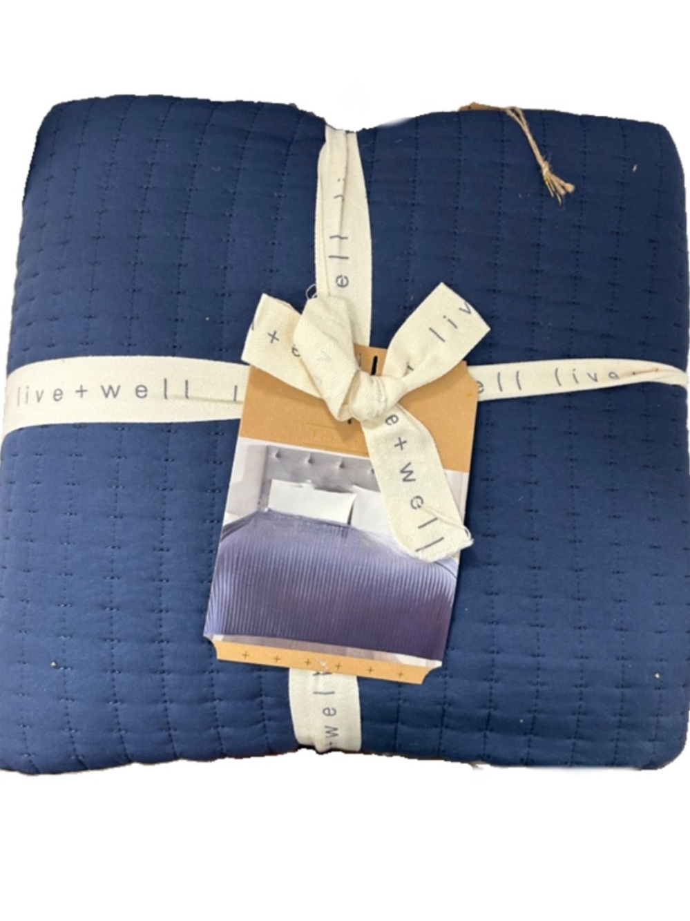 Live Well Blue King Quilt 102”x90” NEW with Tags 100% Polyester